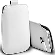 Leder Tube Etui Case Pouch per il Samsung Galaxy S Duos S7562 incluso pellicola di protezione schermo bianco