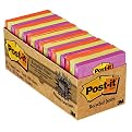 3M 65418NHCP Nature's Hues Super Sticky Cabinet Pack, 3" x 3", Assorted Colors, 18 90-Sheet Pads Per