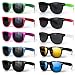 MasQline Wayfarer Sonnenbrille Brille Retro 80er mit Brillenputztuch