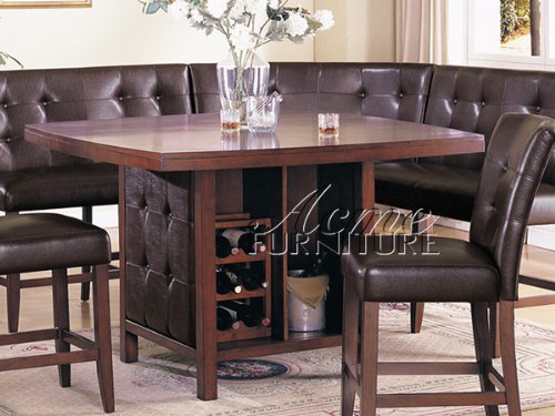 Button Tuffed Counter Height Loveseat #AC 017252