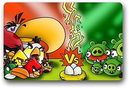 DONGMEN Angry bird Outdoor/Indoor Rug/Doormat 18" x 30" Rubber Backed Non-slip Entrance Mat/Doormat Floor Mat