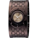Gucci Twirl Quartz Brown Dial Bangle Ladies Watch YA112432