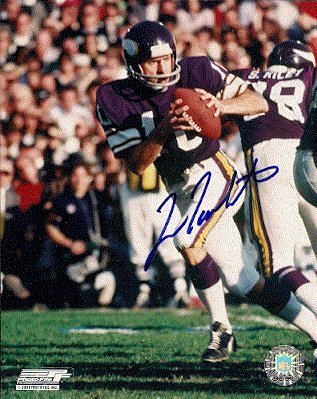 Autographed/Hand Signed Fran Tarkenton 8x10 Photo - Minnesota Vikings