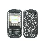 Vine Black Bling Rhinestone Faceplate Diamond Crystal Hard Skin Case Cover for Palm Pixi Plus