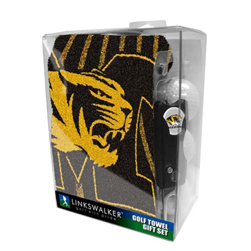 Missouri Tigers Ncaa Jacquard Golf Towel Gift Pack W/ Balls Repair Tool Marker