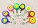 Smiley Faces Id Badges Card Holder Office Retractable Reel Key Clip Holders