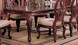 Dining Table with Extension Leaf Cherry Brown Finish