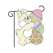 Bunny and Eggs Garden Flag