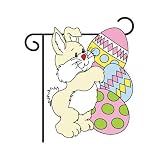 Bunny and Eggs Garden Flag