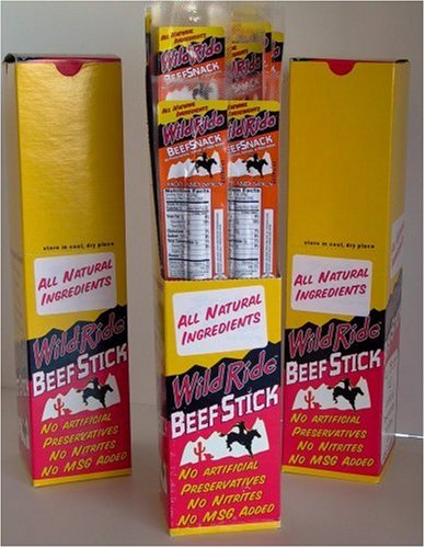 Wild Ride Beef Stick, Hot & Spicy, 15 Count 1-Ounce Sticks (Pack of 2) by Beef Jerky