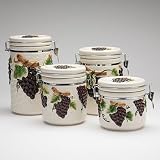 La Dolce Vita Grapes 4pc Canister Set