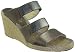 Andre Assous Peggy Womens Wedge Espadrile Bronze Pewter Sandals