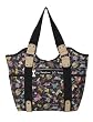 Designer Handbag - Puppy Love Design Hand Bag (Dog Print Purse) - Black