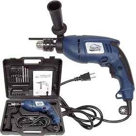 Home Pro Hammer Drill Set - 3/8 Inch Chuck with Case - Tools > Power Tools