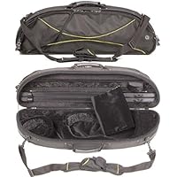 Gewa 307V Sports Style Half-Moon 4/4 Violin Case with Black Exterior and Black Interior
