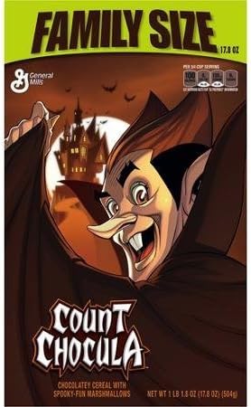 Count Chocula Chocolate Cereal w/ Spooky-fun Marshmallows, 17.8oz (2 Pack) by Count Chocula