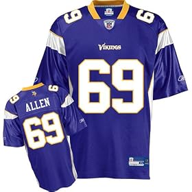 Jared Allen Minnesota Vikings Purple Jersey SIZE M (48)