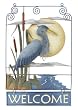 Heron Welcome Sign Home front Door Decor wall plaque patio patio decoration