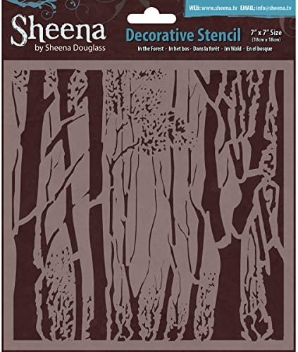 Crafter's Companion In The Forest Sheena Douglass Decorative Stencil, 7" by 7"