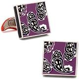 Designer Robert Graham Purple Hypnotic Cufflinks