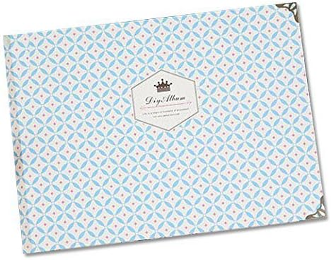 14 Inch 20 Pages Hand Scrapbook DIY Photo Album Book/ Family Memory Photo Holder for Instax Mini 7S 8 25 50S 90,Wide 210,Wide 300 Films Camera (Valentines Day Gifts, Baby Grown Record)-Blue