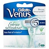 Gillette Venus Embrace Sensitive Razor Blades - Pack of 6