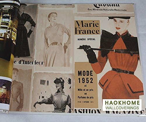PVC Vinyl Marie France Lady Girls Wallpaper for Home Bar Wall Decoration Beige Red Wall Paper 57square feets/roll
