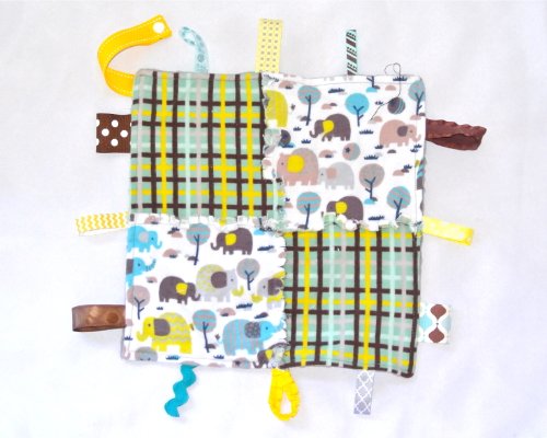 Rag Tag Tuggies Sensory Baby Blanket (Elephant) photo