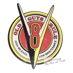Aufkleber Old Guys Rule V8 "High milage, low maintenance!"