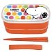 2 tiers Snoopy design lunch box with chopstick (375ml, 245ml)