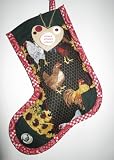 Roosters, Chickens, and Sunflowers Quilting Christmas Stockings Handcrafted Keepsakes with Picture Frame - Free Shipping