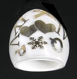 Pretty Large 24kt Gold Leaf & White Resin Chunky Ring, 7