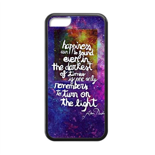 Custom Your Own Personalized Dumbledore Quote – “Happiness can be…” – Harry Potter iPhone 5C Case , Snap On Protective Durable Dumbledore iPhone 5C Case