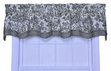 Victoria Park Toile Bradford Valence Window Curtain, Green