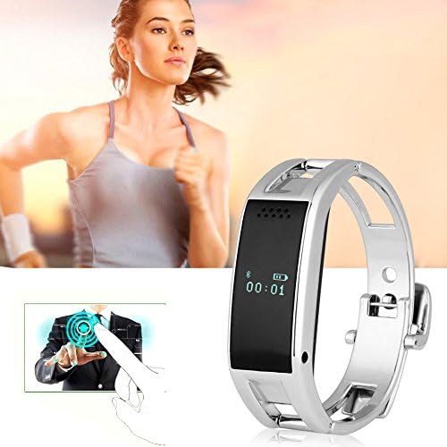HOT Sport Bluetooth Smart Bracelet Watch Sync Call SMS Anti-lost Health Tracking Wristband Sleep Quality Monitor Activity Tracker Braclet for Android /Iphone (Silver)
