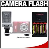 Sunpak Digital Camera Flash / Video Light Combo & Bracket + (4) AA Batterie ....