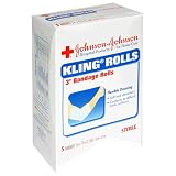 Johnson & Johnson Home Care Kling Rolls Flexible Dressing (3-Inch), 5-Count Rolls (Pack of 2)