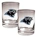 Carolina Panthers NFL 2pc Rocks Glass Set - Primary logo