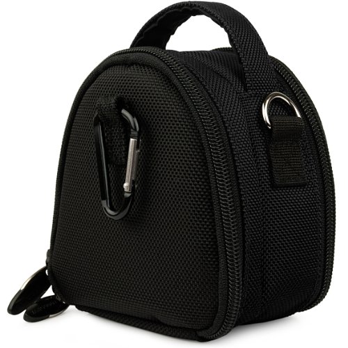 SumacLife Mini Laurel Edition Nylon Camera Bag with Carrying Handle and Adjustable Shoulder Strap for Olympus Compact Cameras VR-340 VG-160 TG-320 VG-145 TG-810 VG-110 Olympus VR-330 VR-320 TG-310 TG-610 VG-120