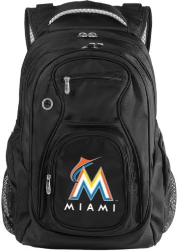 MLB Miami Marlins Travel Backpack, Black