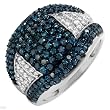Ring With 1.50ctw Genuine Diamonds Crafted in White Gold. Total item weight 5.5g (Size 6)