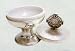 Rosary Case - First Communion - Bowl with Lid - SilverTone - IMPORTED FROM ITALY