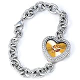 NBA Women's BH-GOL Heart Collection Golden State Warriors Watch