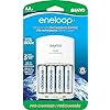 eneloop AA with 4 Position Charger, 1800 cycle, Ni-MH Pre-Charged Rechargeable Batteries, 4 Pack (discontinued by manufacturer)