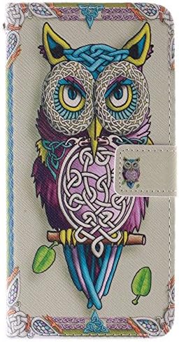 Wiko Bloom Case Wiko Bloom Kickstand Case,Tribe-Tiger Stylish Tribe Energetic Owl Design Premium Leather Magnet Slim Flip Kickstand Case Cover for Wiko Bloom