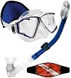 Cressi Panoramic Wide View Mask with Dry Snorkel Set