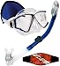 Cressi Panoramic Wide View Mask with Dry Snorkel Set