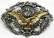 Eagle Diamondcut Pewter/Brass Buckle