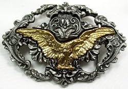 Eagle Diamondcut Pewter/Brass Buckle