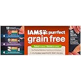 IAMS PURRFECT Grain Free Flaked in Sauce Variety Pack Canned Wet Cat Food 2.47 Ounces (Pack of 12)